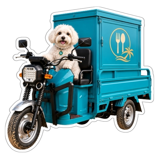 Nessy im TukTuk von Nessy's Yummy Express